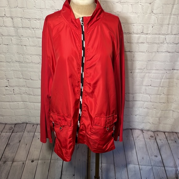 Onque Woman Jackets & Blazers - Onque Woman Red Zip Up Jacket